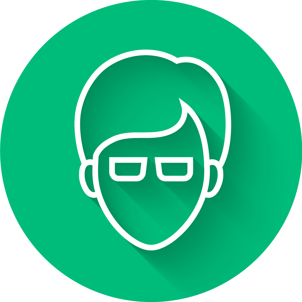 green-line-face-icon-circle-18